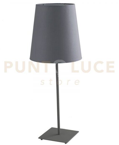 Lume elvis grigio 1 luce attacco e27 24x63,5cm in metallo e paralum
