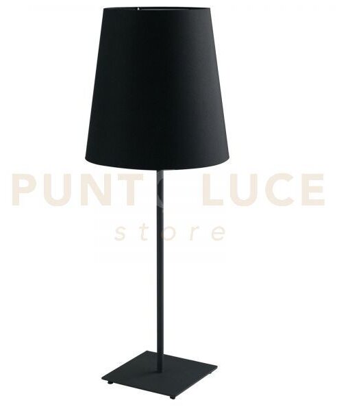 Lume elvis nero 1 luce attacco e27 24x63,5cm in metallo e paralume 