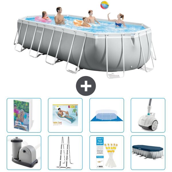 Piscina fuori terra ovale "Prism Frame" - 610x305x122 cm - 7 pezzi - Modello S584
