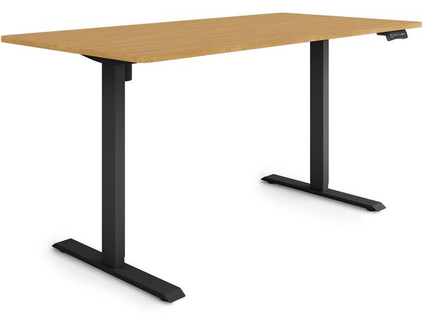ESMART Germany ETX-121BBA 160 x 80 cm Decorazione in bambù Scrivania ergonomica in piedi/seduta Regolabile elettricamente in altezza in modo continuo 73,5 - 123,5 cm 3x memoria Porta di ricarica USB Promemoria attività Avvio/arresto graduale