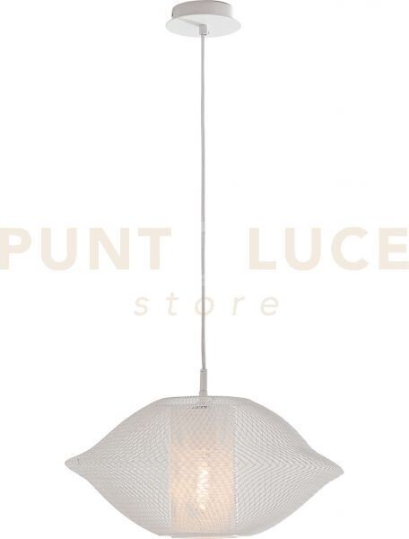 Lampadario a sospensione harem bianca 1 luce attacco e27 40xx40x150cm