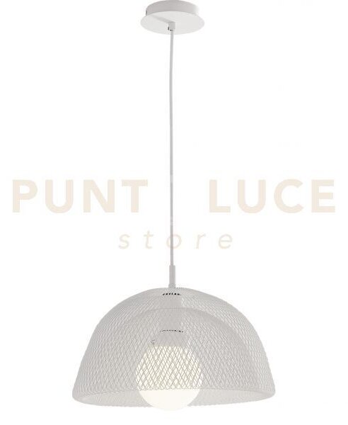 Lampadario a sospensione harem bianca 1 luce attacco e27 37x37x150cm