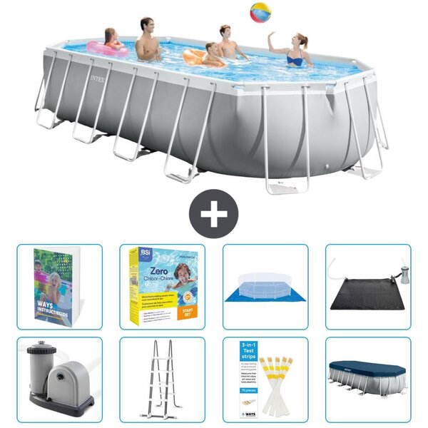 Piscina fuori terra ovale "Prism Frame" - 610x305x122 cm - 7 pezzi - Modello S582