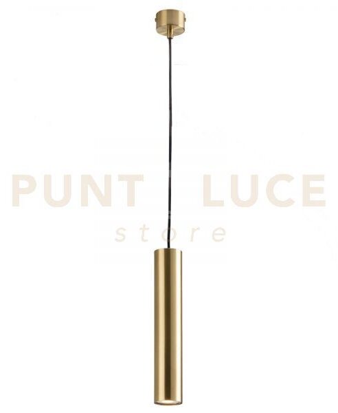 Lampadario a sospensione fluke tonda oro 1 luce attacco gu10 5,5x5
