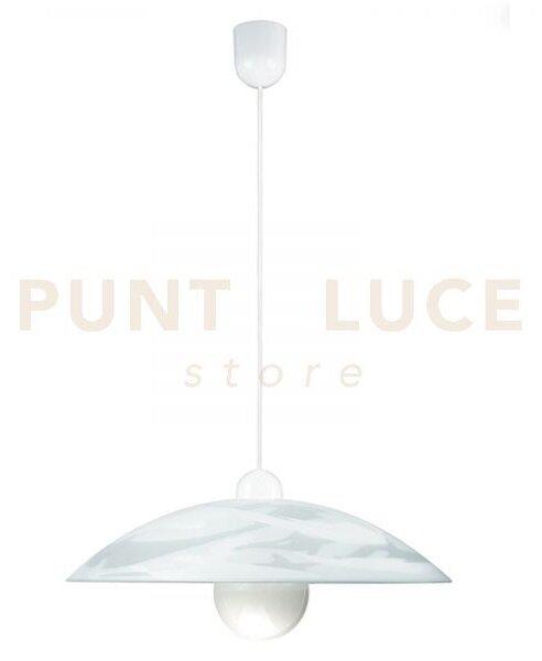 Lampadario a sospensione alabastro bianca 1 luce attacco e27 48x120cm