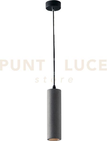 Lampadario a sospensione kruk tonda grigia 1 luce attacco gu10 7x13