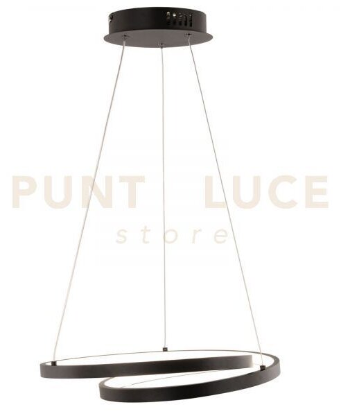 Lampadario a sospensione led lieve nera 30w 4000lm cct 3000k 4000k 
