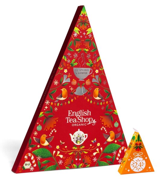 ETS - Calendario dell'Avvento del tè "Mosaico rosso", BIO, 25 bustine piramidali