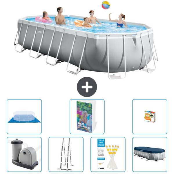 Piscina fuori terra ovale "Prism Frame" - 610x305x122 cm - 6 pezzi - Modello S568