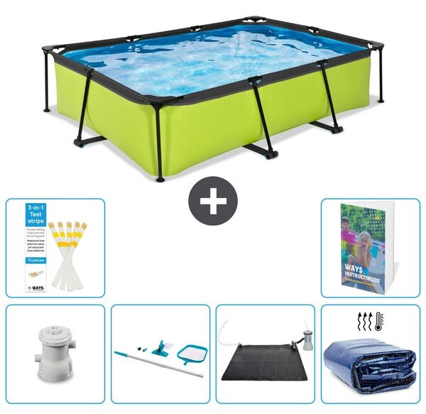 Piscina fuori terra rettangolare - 300x200x65 cm - 5 pezzi, acciaio S235