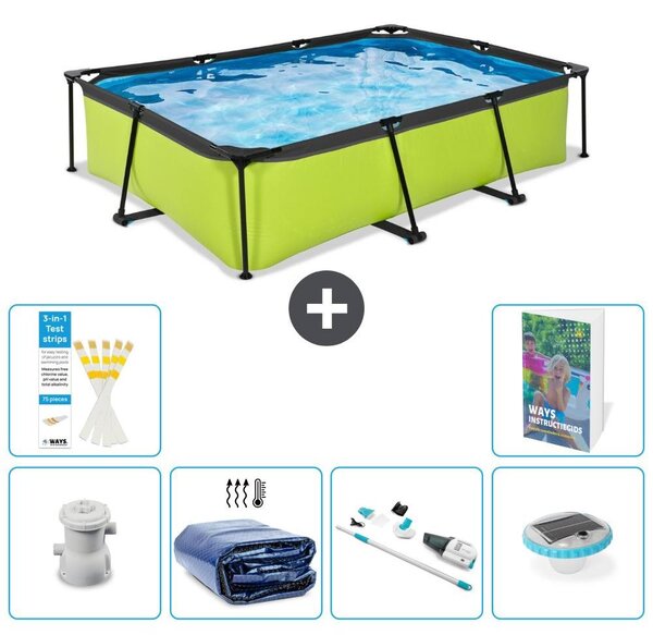 Piscina fuori terra rettangolare - 300x200x65 cm - 5 pezzi - Modello S204