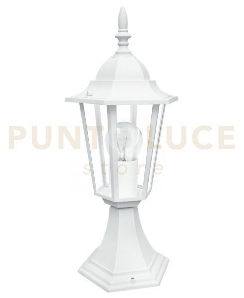 Lume milano bianco 1 luce attacco e27 ip44 17x40,3cm alluminio e vetro