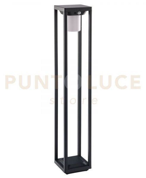 Palo led kyoto antracite 2,5w 300lm 4000k con pannello solare e sen