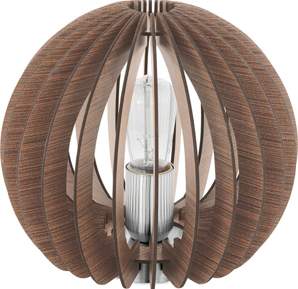 Lampada da tavolo in legno marrone scuro interruttore LED adatto 1xE27 max. 60W/230V Ø 26cm