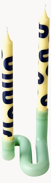 Portacandele in vetro Wave