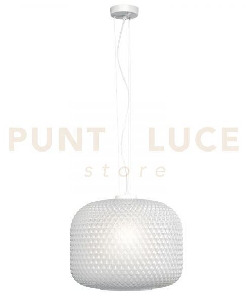 Lampadario a sospensione ashford sferica bianca 1 luce attacco e27 
