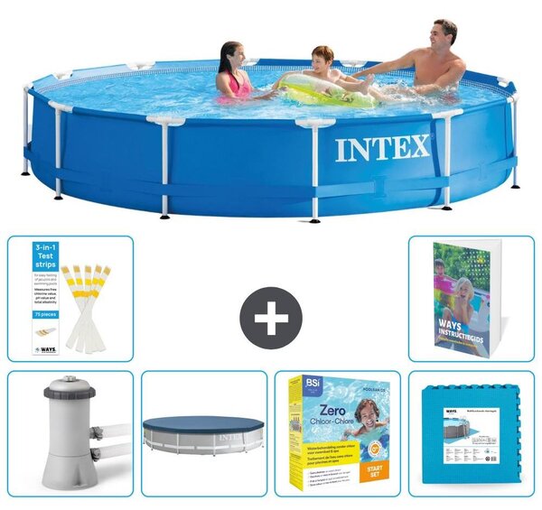 Piscina autoportante rettangolare - 366x76 cm - 5 pezzi - Modello S276