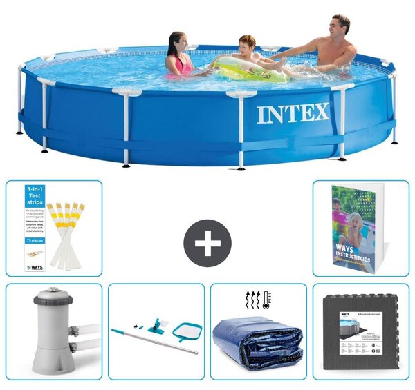 Piscina fuori terra a struttura - 366x76 cm - 5 pezzi - Modello S217