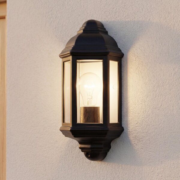 Applique da esterno Maritim "Outdoor & Porch" lampada da parete in vetro nero alluminio balcone terrazzo giardino