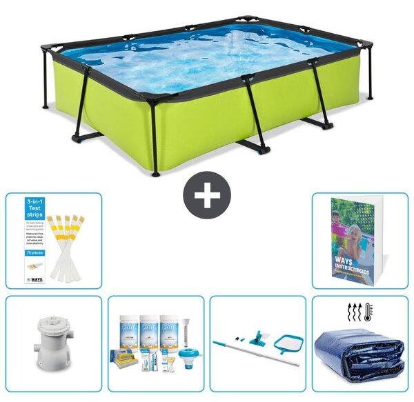 Piscina fuori terra rettangolare - 300x200x65 cm - 5 pezzi - Modello S267