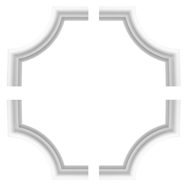 1 set di segmenti curvi, segmenti angolari in polistirolo espanso (EPS) per modanature piatte, decorazioni per pareti e soffitti, bordature, cornici, modanature in stucco e allestimenti decorativi (NE-19-01)