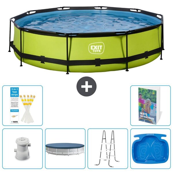 Piscina gonfiabile rettangolare - 360x76 cm - Set da 5 pezzi - Modello S314
