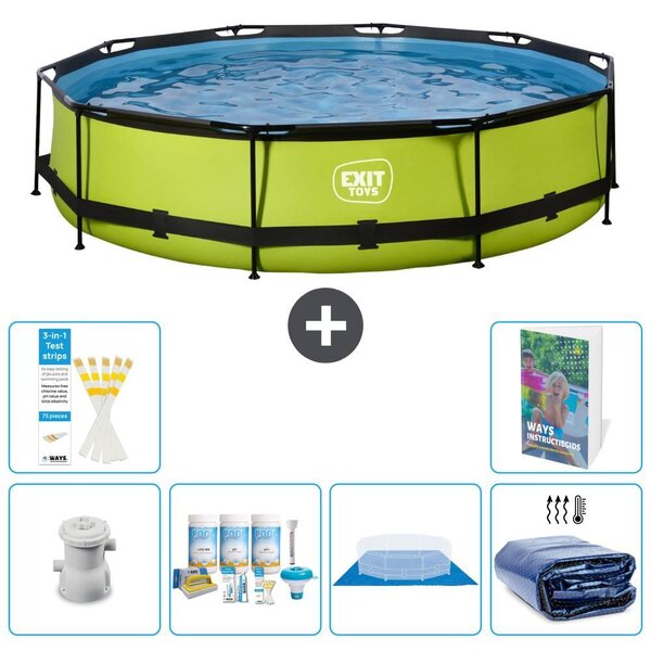Piscina gonfiabile rettangolare - 360x76 cm - Set da 5 pezzi - Modello S289
