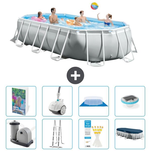 Piscina fuori terra ovale con struttura Prism - 503x274x122 cm - 7 pezzi - Modello S552