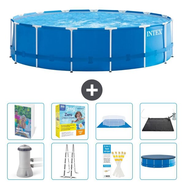 Piscina autoportante rettangolare - 457x122 cm - 7 pezzi - Modello S582