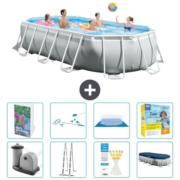 Piscina ovale con struttura a telaio Prism - 503x274x122 cm - 7 pezzi - Modello S550