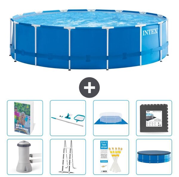 Piscina autoportante rettangolare - 457x122 cm - 7 pezzi - Modello S565
