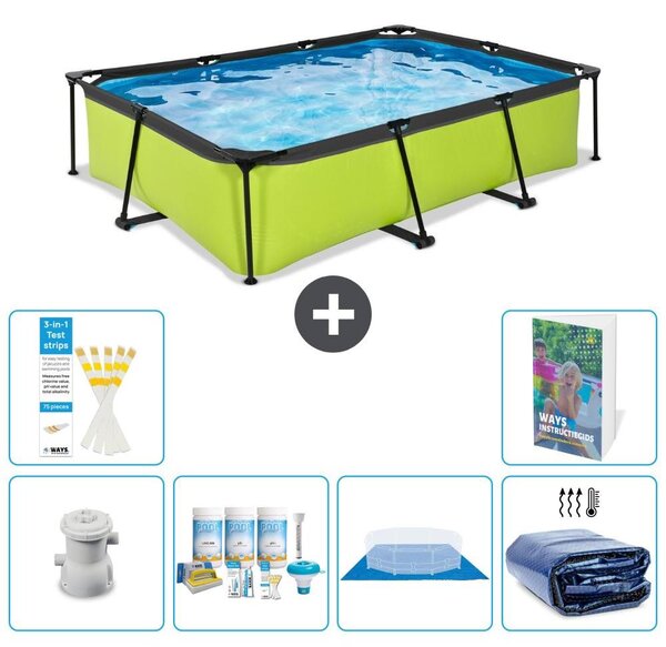 Piscina fuori terra rettangolare - 300x200x65 cm - 5 pezzi - Modello S289