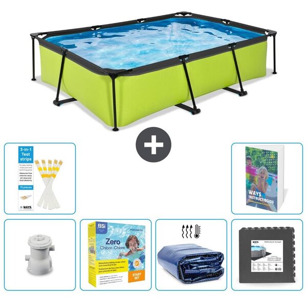 Piscina fuori terra rettangolare - 300x200x65 cm - 5 pezzi - Modello S285