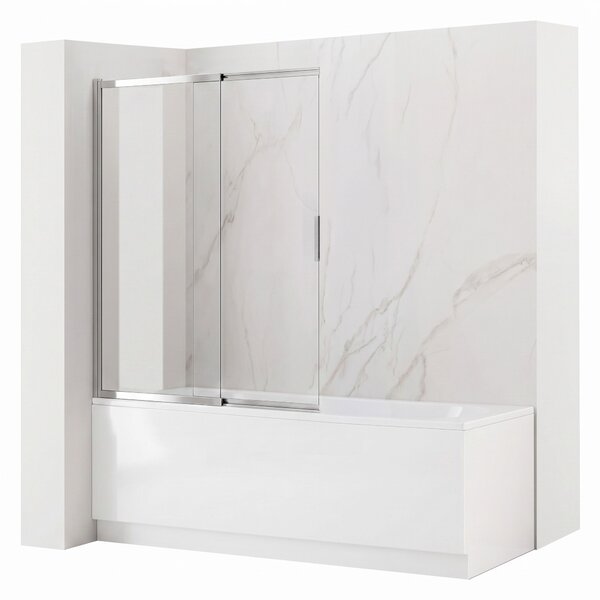 Paravento vasca scorrevole REA Dario Chrome 80