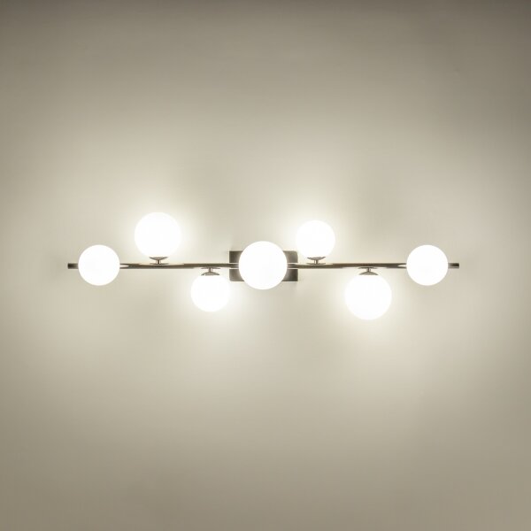 Brilagi - Lampadario a plafone LED MILLA 7xG9/3W/230V nero cromato/bianco