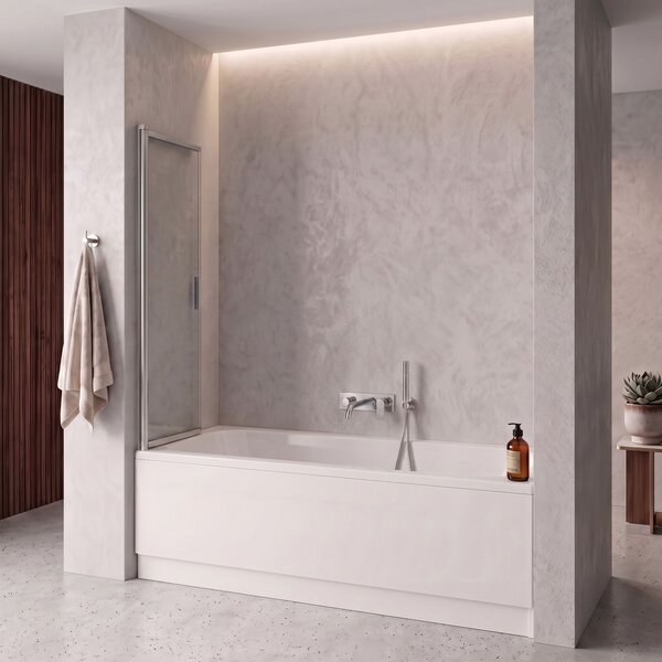 Paravento vasca scorrevole REA Dario Chrome 80