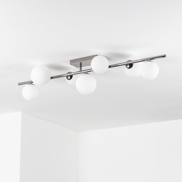 Brilagi - Lampadario a plafone LED MILLA 7xG9/3W/230V nero cromato/bianco