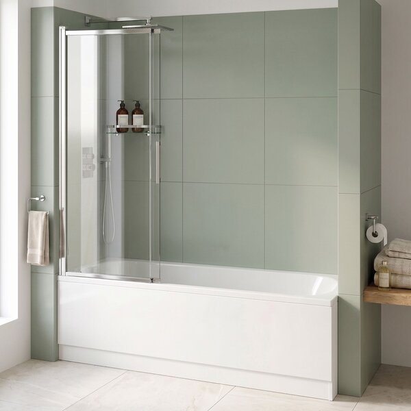 Paravento vasca scorrevole REA Dario Chrome 80