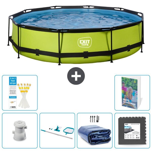 Piscina gonfiabile rettangolare - 360x76 cm - Set da 5 pezzi - Modello S217