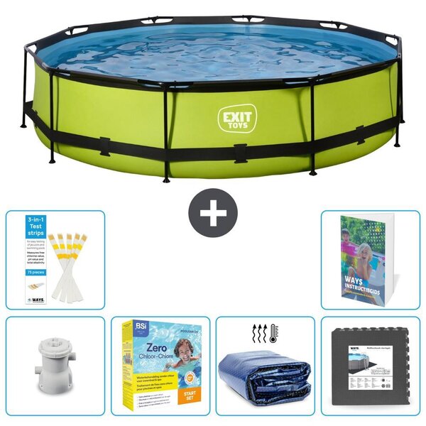 Piscina gonfiabile rettangolare - 360x76 cm - Set da 5 pezzi - Modello S285