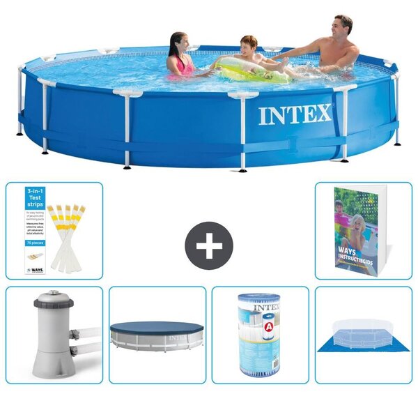 Piscina fuori terra a struttura - 366x76 cm - 5 pezzi - Modello S341