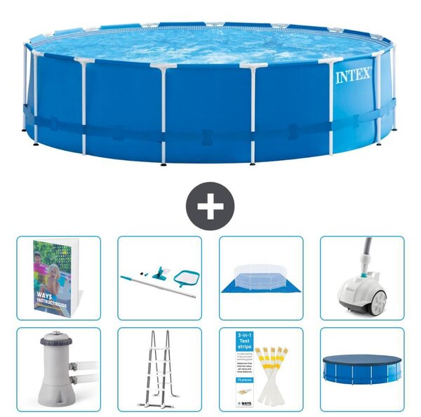Piscina autoportante rettangolare - 457x122 cm - 7 pezzi - Modello S605