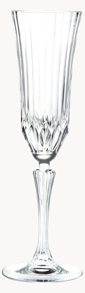 Set di 6 flute da champagne in cristallo con motivo in rilievo Adagio