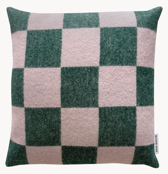 Copricuscino decorativo in lana neozelandese Checkerboard