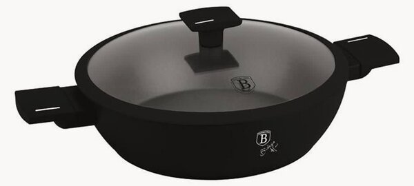 Pentola bassa con rivestimento antiaderente e coperchio Matte Black