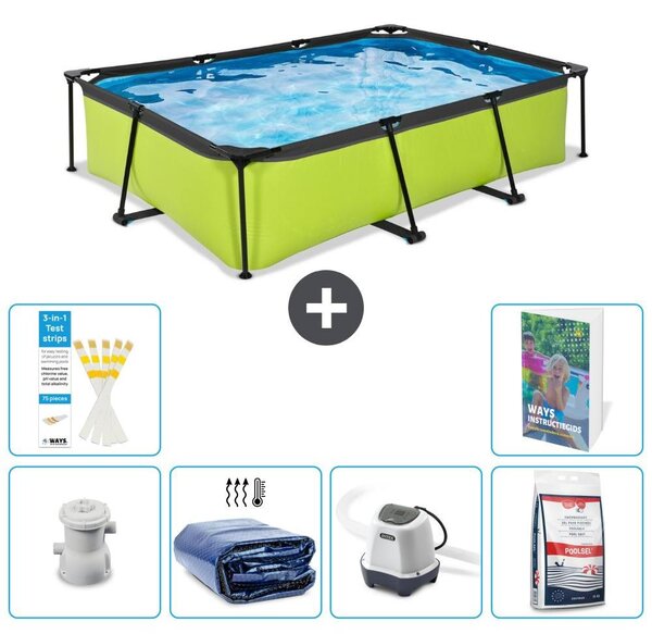 Piscina fuori terra rettangolare - 300x200x65 cm - 5 pezzi - Modello S329
