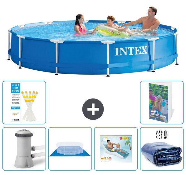 Piscina autoportante rettangolare - 366x76 cm - composta da 5 elementi, acciaio S345