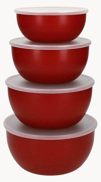 Set di 4 contenitori con coperchio Empire Red