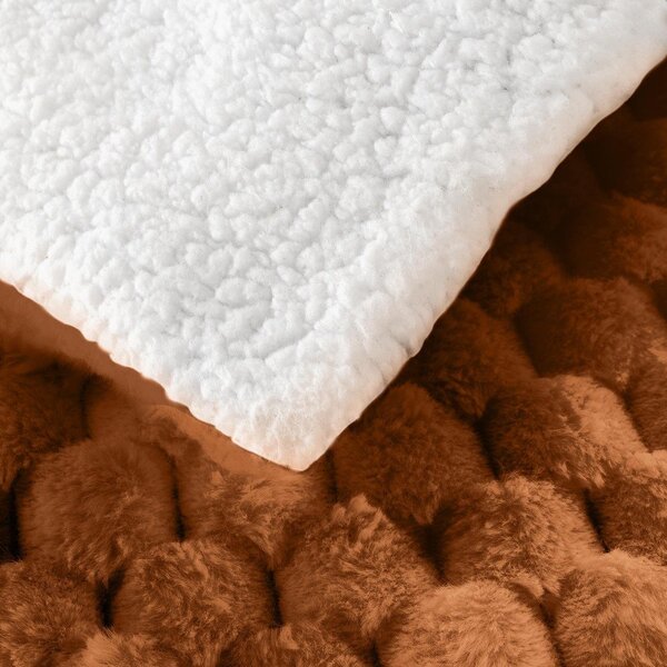 Coperta marrone chiaro in micropile 220x240 cm Frosty – douceur d'intérieur