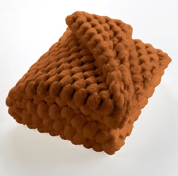 Coperta marrone chiaro in micropile 220x240 cm Frosty – douceur d'intérieur
